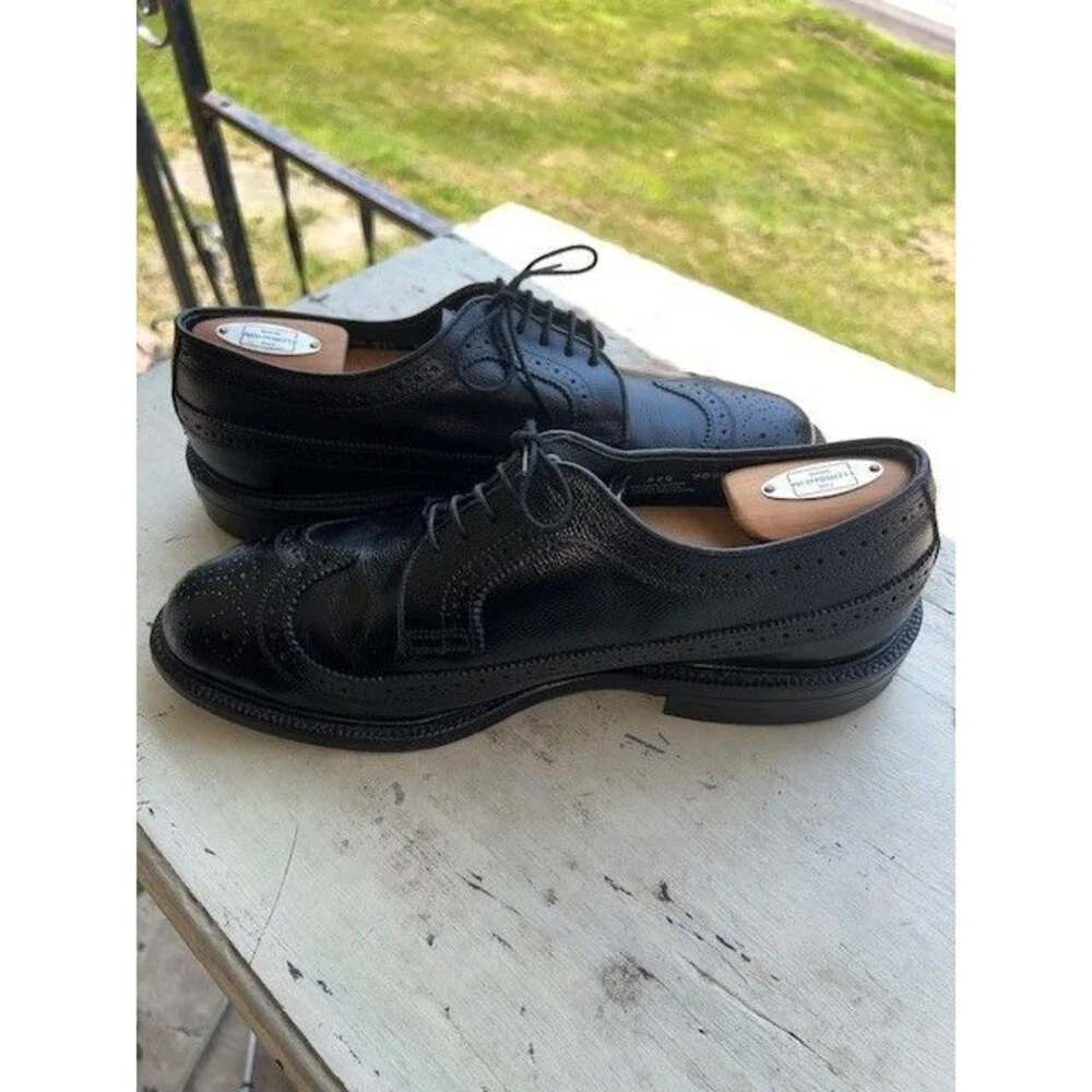 O’Sullivan Executive Imperial VTG Men's Longwings Dress Shoes Sz 8EEEE Black